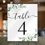 Wedding Reception Eucalyptus Table Number 4<br><div class="desc">This elegant eucalyptus table card forms part of a co-ordinated wedding suite which is available in our store. Use the personalization form to create the numbers you need.</div>