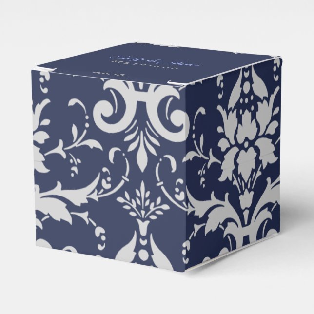 Wedding Reception Favour Boxes Silver Coronation (Front Side)