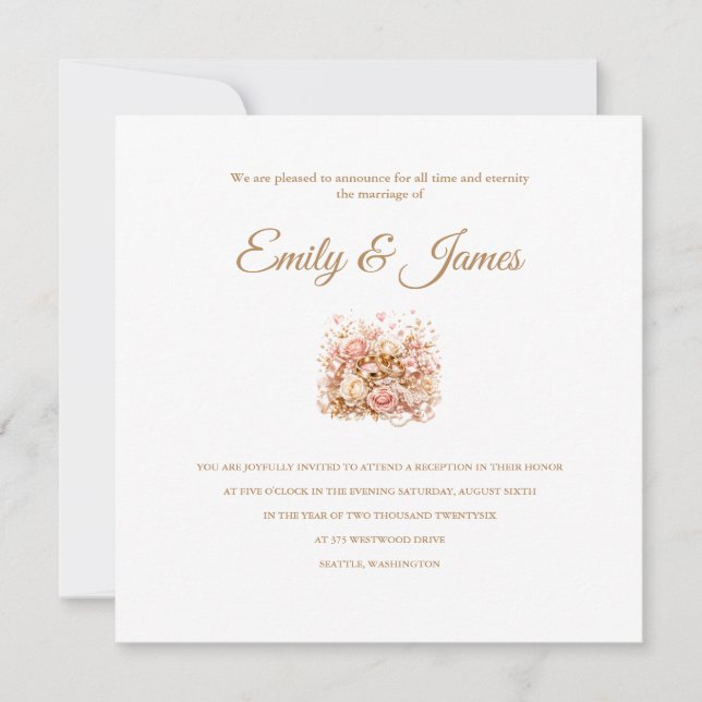 Wedding Reception Invitation (Front)