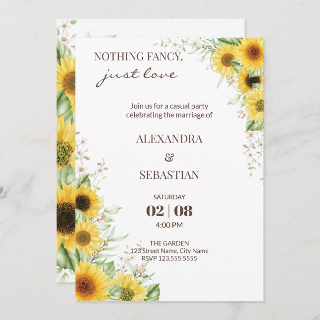 Wedding Reception Invitation (Front/Back)