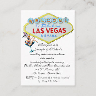 Wedding Reception Invitation Las Vegas Showgirl