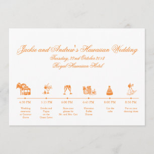 Wedding Reception Itinerary Timeline Program