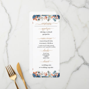 Wedding Reception Menu Cards