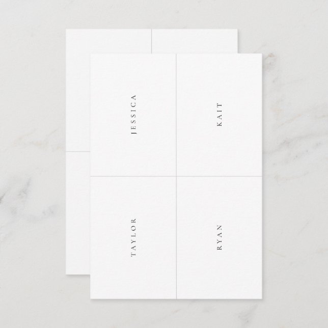 Wedding Reception Mini Guest's Profile Card 4 in 1 (Front/Back)