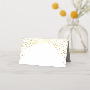 WEDDING RECEPTION modern rustic mini gold confetti Place Card