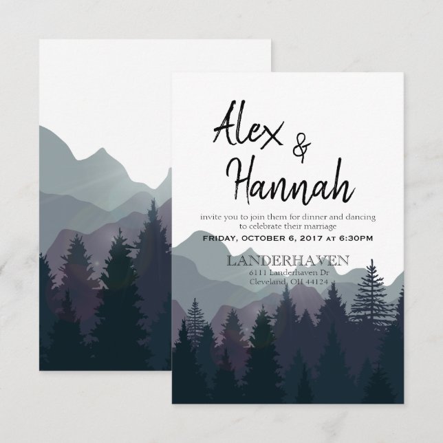 Wedding Reception Only Invitation (Front/Back)