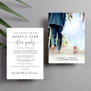 Wedding Reception Photo Save the Date Announcement