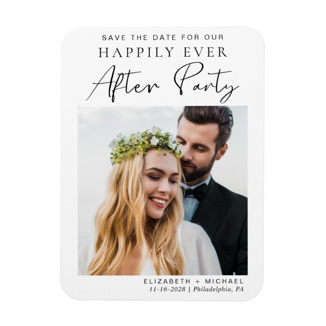 Wedding Reception Photo Save The Date Magnet (Vertical)
