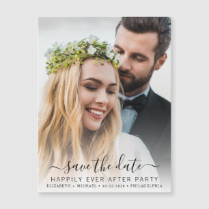 Wedding Reception Photo Save the Date Magnetic Invitation