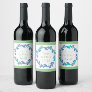 Wedding Reception Rehearsal Elegant Wine  Label