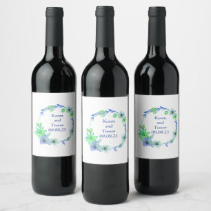 Wedding Reception Rehearsal Wine Elegant Label