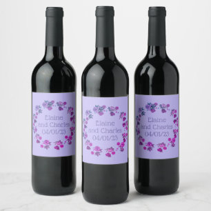 Wedding Reception Rehearsal Wine Elegant Label
