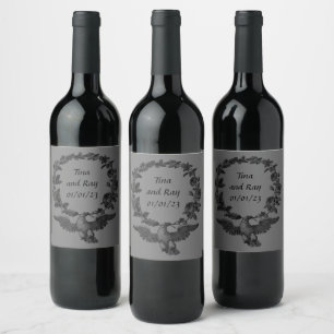 Wedding Reception Rehearsal Wine Elegant Label