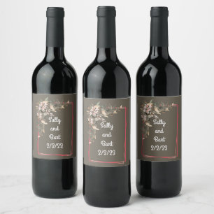 Wedding Reception Rehearsal Wine Elegant Label