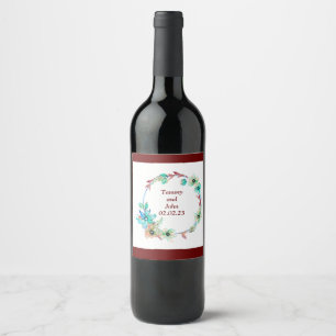 Wedding Reception Rehearsal Wine Elegant Label