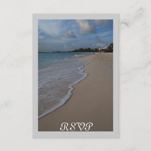 Wedding Reception RSVP fits in square invitation