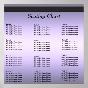 Wedding Reception Seating Chart Poster