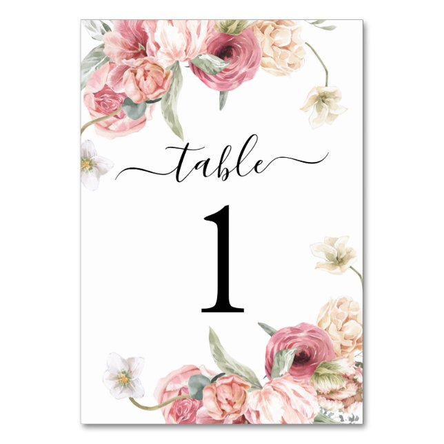 Wedding Reception Table Number | Annabeth (Front)