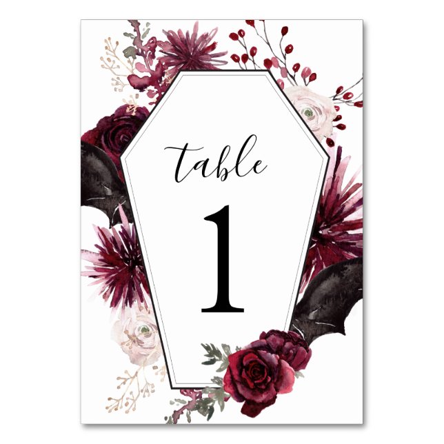 Wedding Reception Table Number | Halloween (Front)