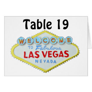 Wedding Reception Table Number Las Vegas