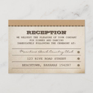 wedding reception tickets enclosure card