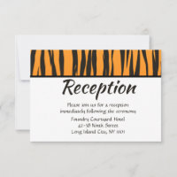 Wedding Reception Tiger Print Gold Black Stripe