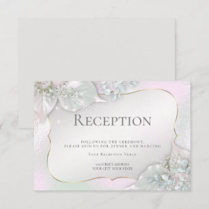 WEDDING RECEPTION   Wispy Pink Shimmer Invitation