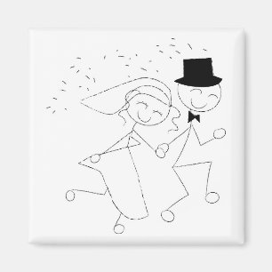 Wedding Recessional Couple Magnet