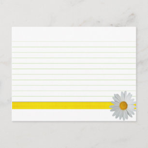 Wedding Recipe Card Bright Daisy