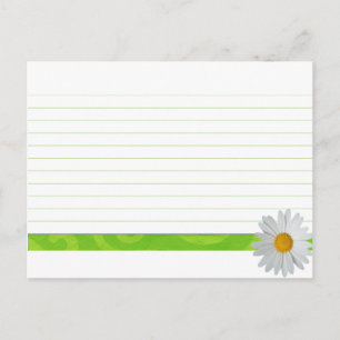 Wedding Recipe Card Bright Daisy