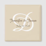 Wedding refrigerator magnet personalized<br><div class="desc">Send the wedding couple a personalized refrigerator magnet with their names and wedding date.</div>