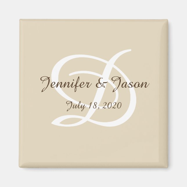 Wedding refrigerator magnet personalized (Front)