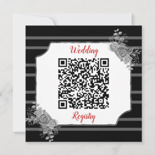 Wedding Registry Custom QR Code and Text Save The Date