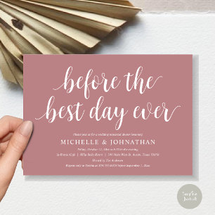Wedding Rehearsal Dinner, Before The Best Day Ever Invitation