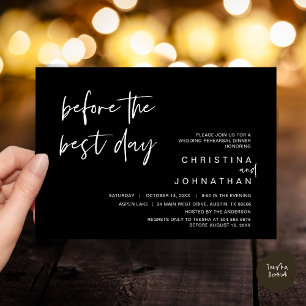 Wedding Rehearsal Dinner, Before the Best Day Invitation