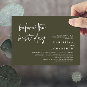 Wedding Rehearsal Dinner, Before the Best Day Invitation