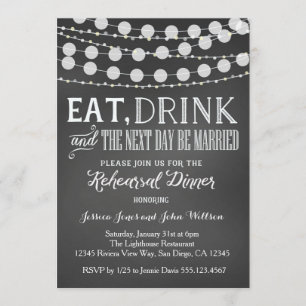 Wedding Rehearsal Dinner Invitation