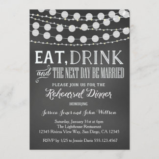 Wedding Rehearsal Dinner Invitation