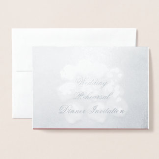 Wedding Rehearsal Dinner Invitation Foil Card