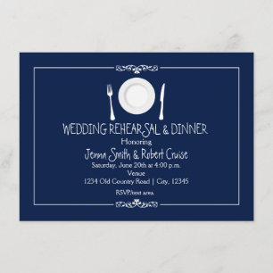 Wedding Rehearsal Dinner Invitations -ANY COLOR