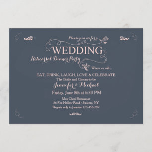Wedding Rehearsal Dinner Party Invitation