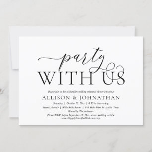 Wedding Rehearsal Dinner Party With Us Invitation