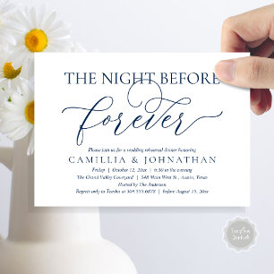 Wedding Rehearsal Dinner, The Night Before Forever Invitation