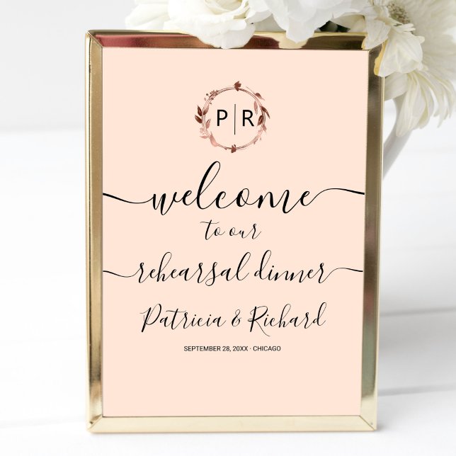 Wedding Rehearsal Dinner Welcome Sign (Creator Uploaded)