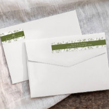 Wedding Rehearsal Olive Green Vintage Floral