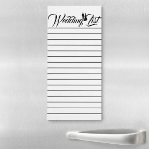 Wedding reminder list   Personalize Magnetic Notepad