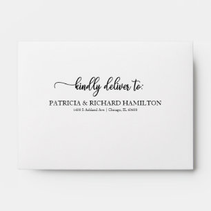 Wedding Response Card Envelope With Return Address