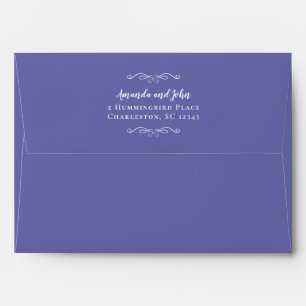 Wedding Return Address Chic Elegant 5x7 Periwinkle Envelope