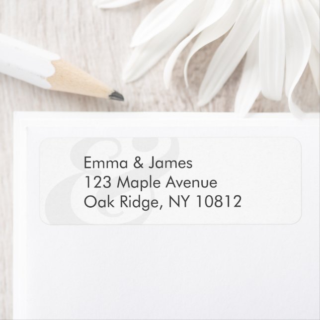 Wedding Return Address Label | Centred (Insitu)