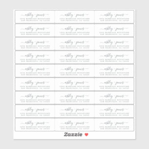 Wedding Return Address Labels 2.64 x 0.85 inch 27x